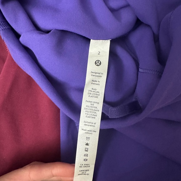 lululemon athletica Red and Purple Leggings - Picture 2 of 3